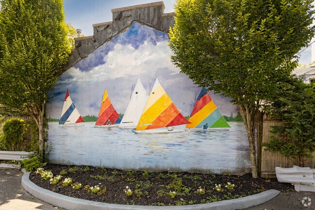 Beautiful wall murals can be found downtown in Bellport.