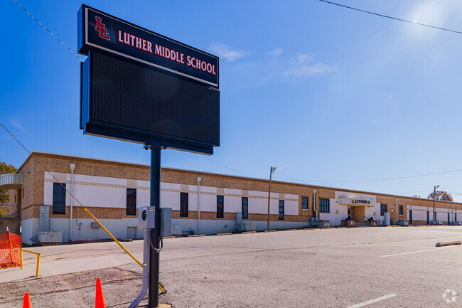 Here is the sign of Luther Middle School