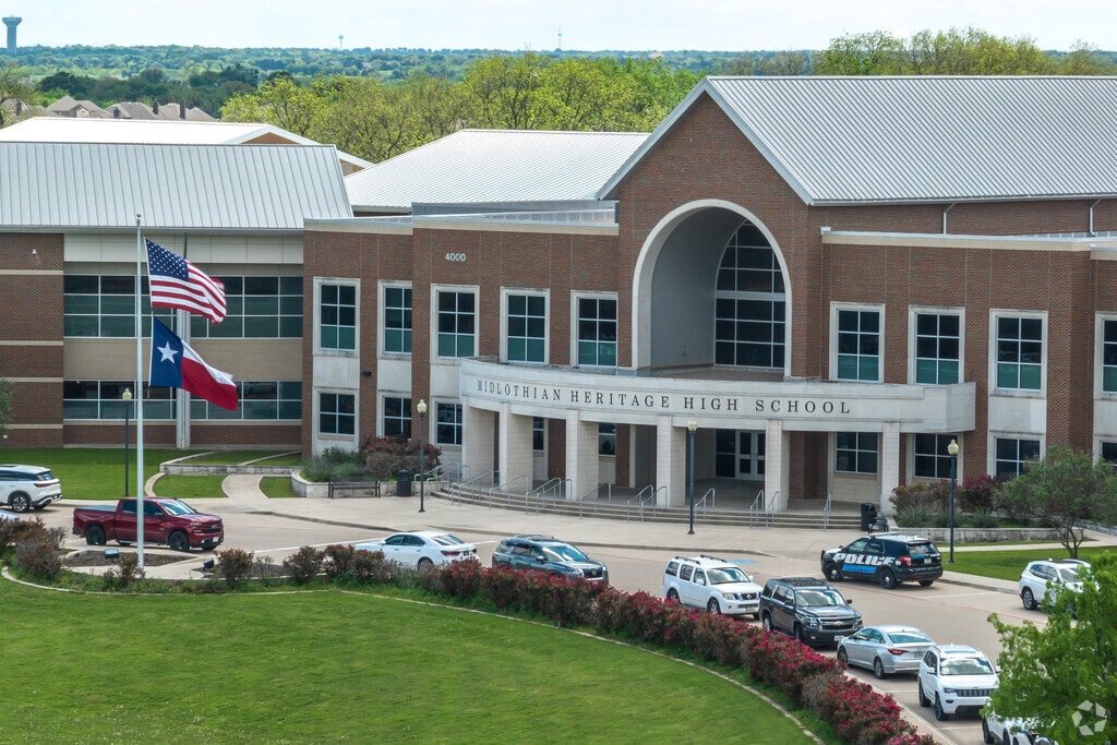 Education is first at Midlothian Texas  Heritage High School.