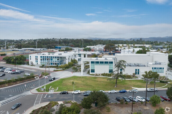 An entrance view of Grossmont High School.