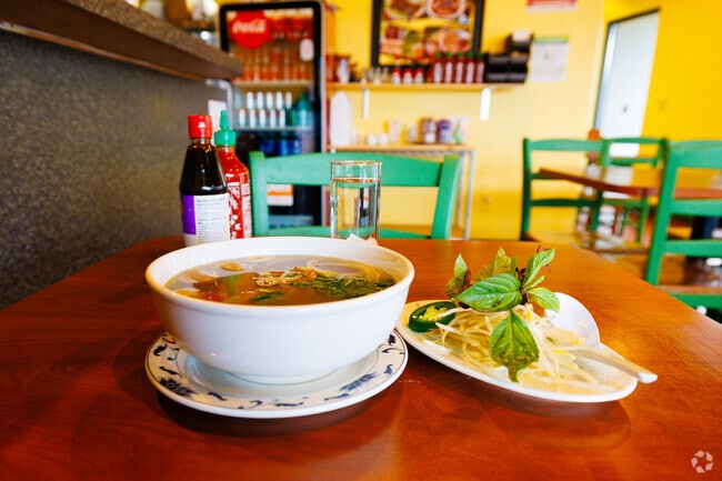 You can enjoy a delicious bowl of Pho at Huong Duong, a Vietnamese restaurant near NewHolly.