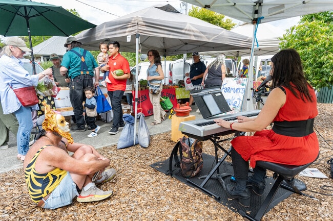 Live music is a treat for attendees at the Willits Farmers Market.