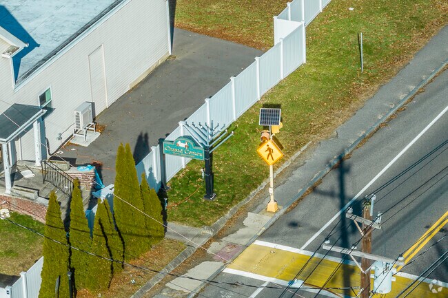 The main entrance to Chabad Day School in Sharon, MA.