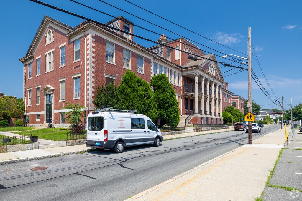 Left side of Trinity Day Academy in New Bedford, Ma.