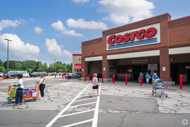 There's a Costco located in the Duke Homestead neighborhood.
