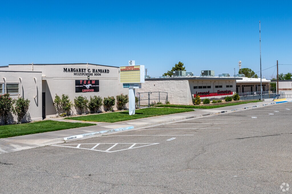 A view of the Lenwood Elementary School buildings from the street.