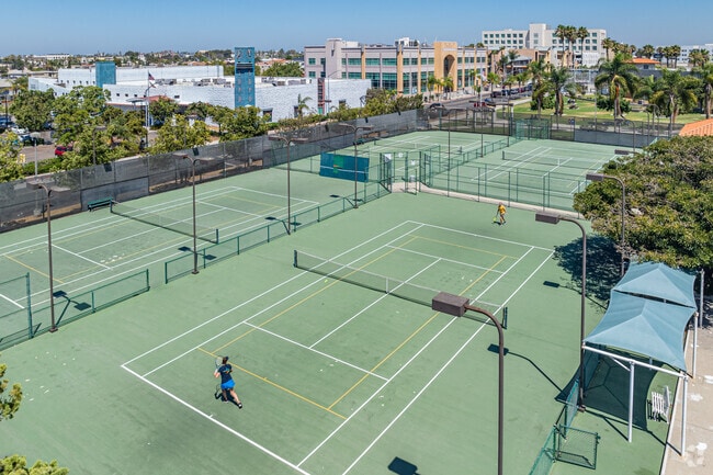 City Heights Recreation Center has four full-sized courts for playing tennis.