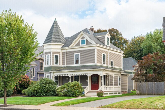 A Victorian style home gives the West Medford neighborhood's early 1900's heritage.