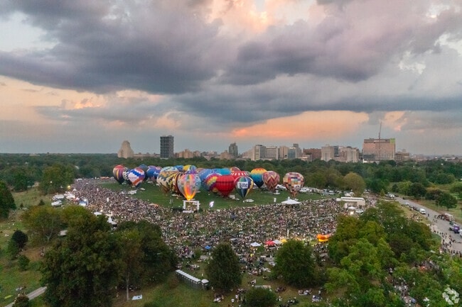 The Great Forest Park Balloon Glow takes place on Emerson Field.
