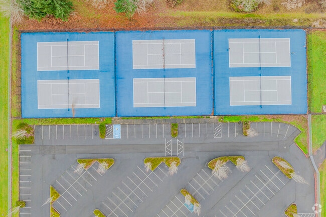 Plenty of tennis courts available at Frontier Junior High School.