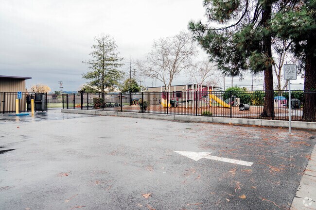 The drop off area of Anthony Spangler Elementary School in Milpitas, California.