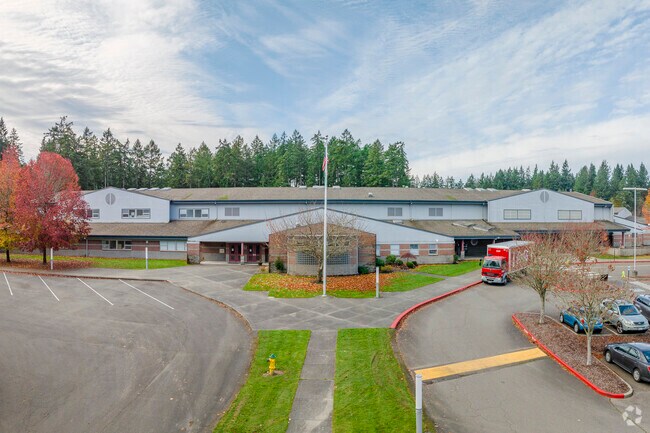 Goodman Middle School provides quality education in a wooded setting.