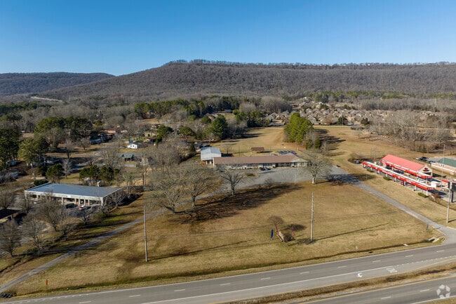 Full campus of Big Cove Christian Academy in Owens Cross Roads Alabama.