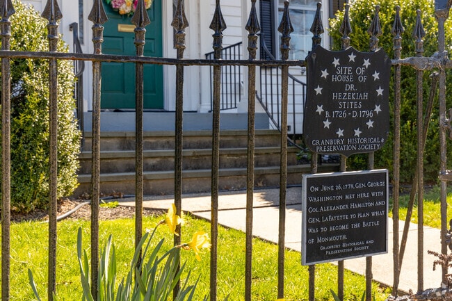 Cranbury is home to the Dr Hezekiah Stites home where the Battle of Monmouth was planned.