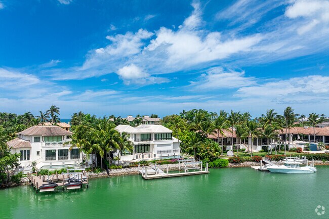 Many Port Royal homes feature private backyard docks for boats.