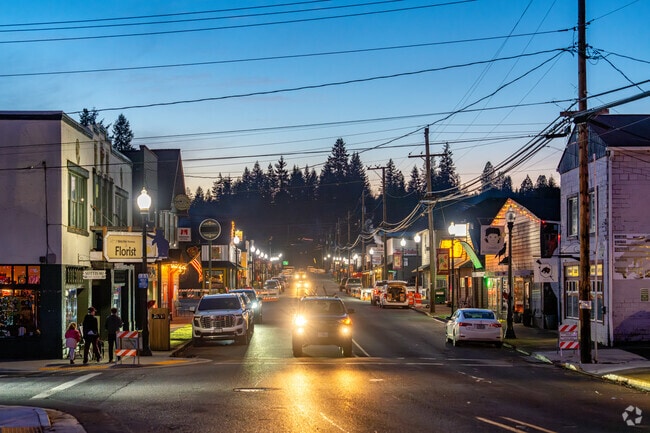 The majority of Vernonia's stores and restaurants can be found along Bridge Street.