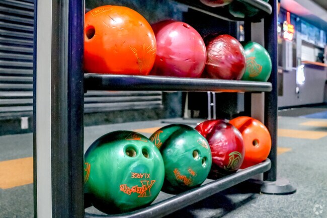 There are plenty of bowling balls to choose from at Thunderbowl in South Suburban.