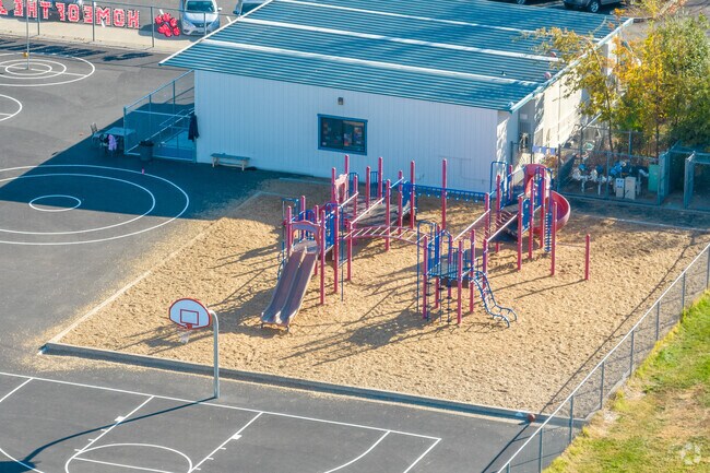 The playground at Isabelle Jackson Elementary is a lot of fun for students.