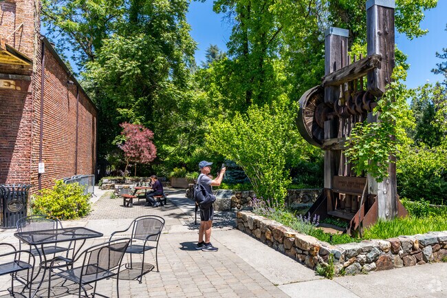 Mining relics can be found throughout downtown Nevada City.