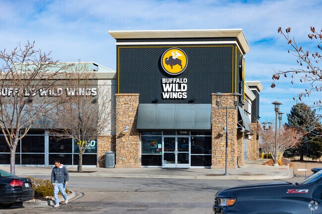 Larkridge Shopping Center in the northern part of Thornton has The Home Depot and Buffalo Wild Wings.