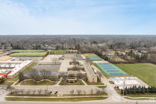 Marian High School aerial view.