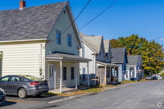 A row of historic worker's cottages in Graniteville were built in the mid-19th century.