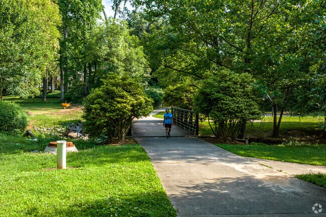 The Sedgefield Neighborhood Park has paved walking trails to enjoy.