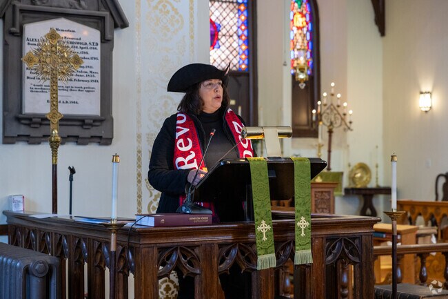Lieutenant Governor Kim Driscoll speaks at the annual Red Coat March Preliminary Speaking Portion of Leslies Retreat.