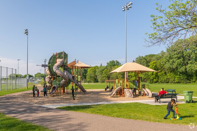 Kids can enjoy the playground at Lakeview Terrace Park.