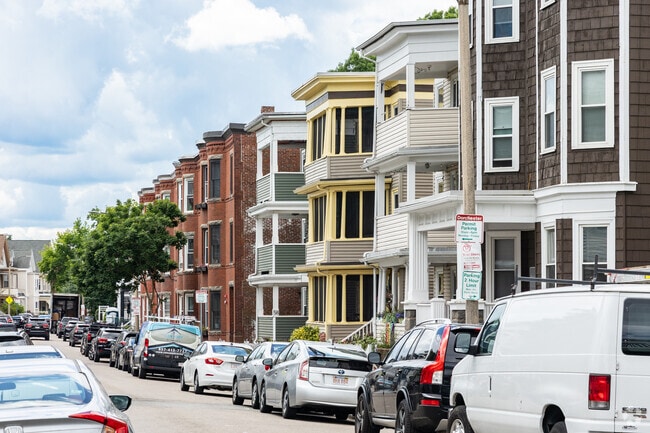 Early-1900s triple-deckers are common across Savin Hill.