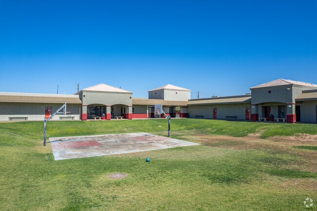 Green Oasis: Serene and Lush Green Area at Estrella High School in Avondale.