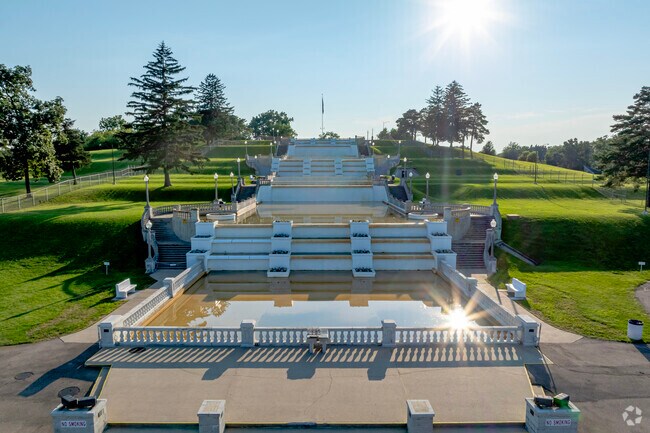 The Cascades at Sparks Foundation County Park have weekly light shows from May through August.