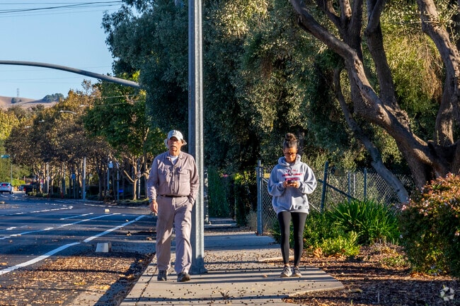 The Creekside area has large sidewalks to keep your loved ones safe from incoming traffic.