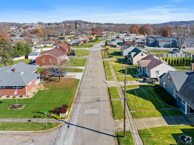 A typical street in New Sheffield has a variety of home styles.