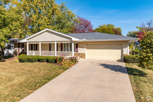 Ranch-style houses are a popular option for home-owners in Normal's Pleasant Hills community.
