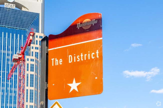 The District is a very walkable area in Downtown Nashville.