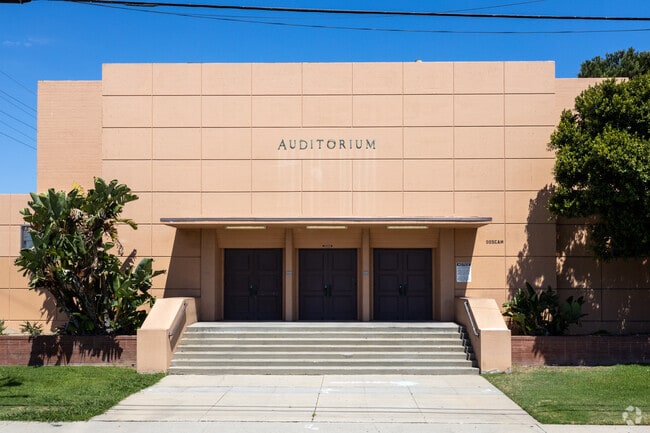The auditorium at Wilmington Middle School STEAM Magnet houses student performances.