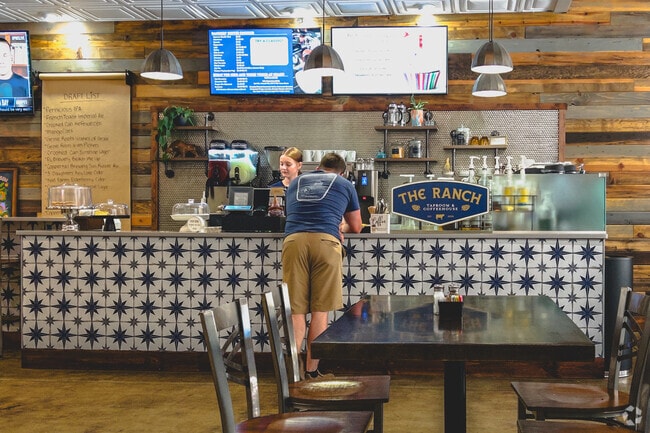 Start your morning off with a fresh cup of coffee and homemade pastry from The Ranch Coffeehouse