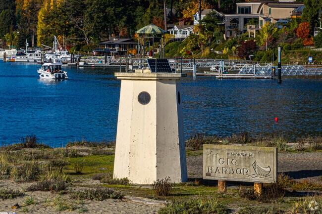The lighthouse in Gig Harbor is public and a great place to enjoy the view.