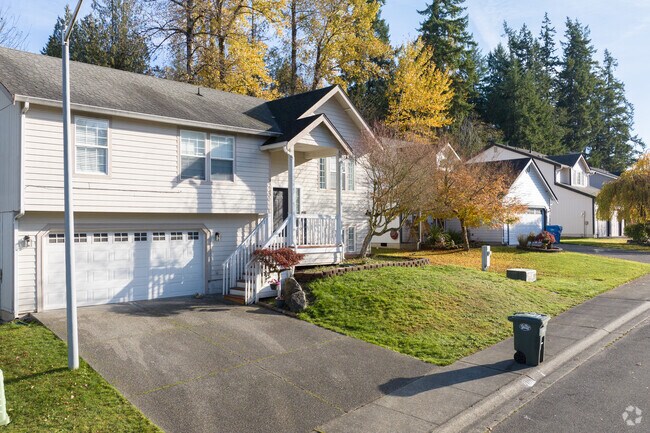Split-level homes remain a common design in Clover Creek neighborhoods.