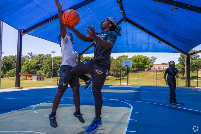 Gumtree Park near Presley Heights features a basketball court, playground, and open green space, making it a favorite for active families.