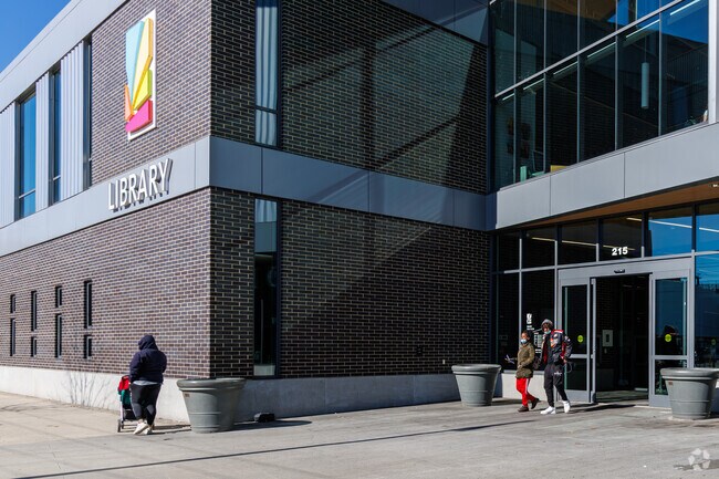 Residents of Webster Station have access to the three-story library in the city.