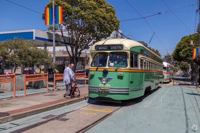 Catch the Muni at Castro Station near Twin Peaks.
