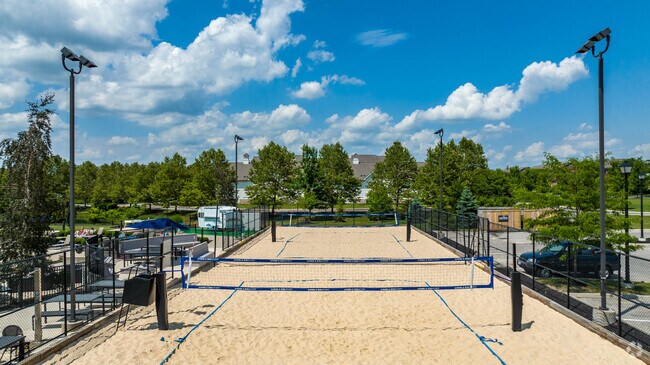 Aside from being a great spot to catch a game on tv with friends, The Goat also offers beach volleyball courts for Central College residents.