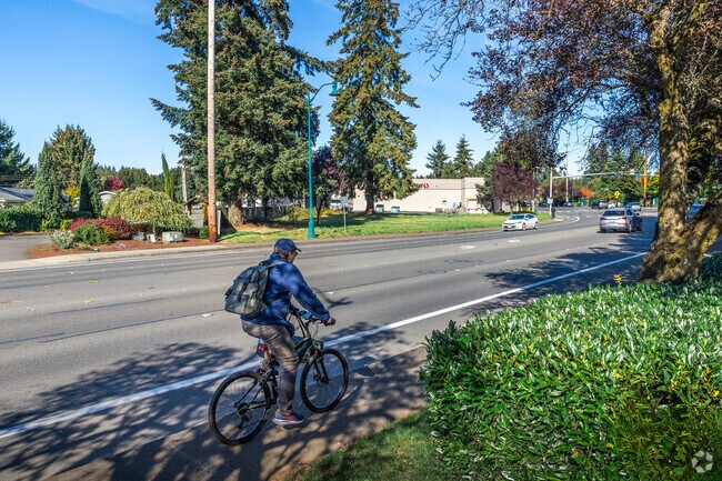 Cyclists can get around town in the Trosper neighborhood.