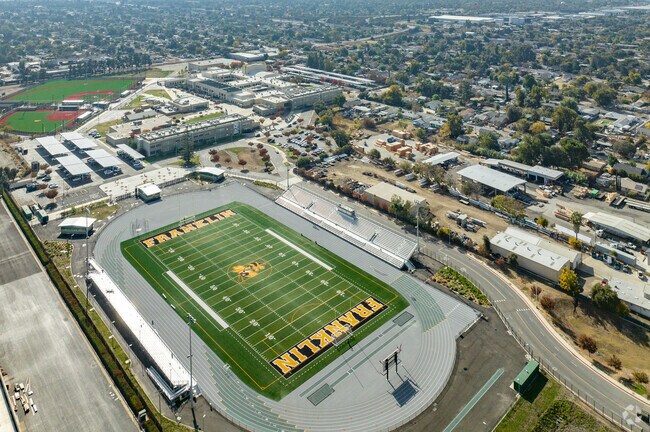Franklin High School offers a sprawling campus when viewed from above.