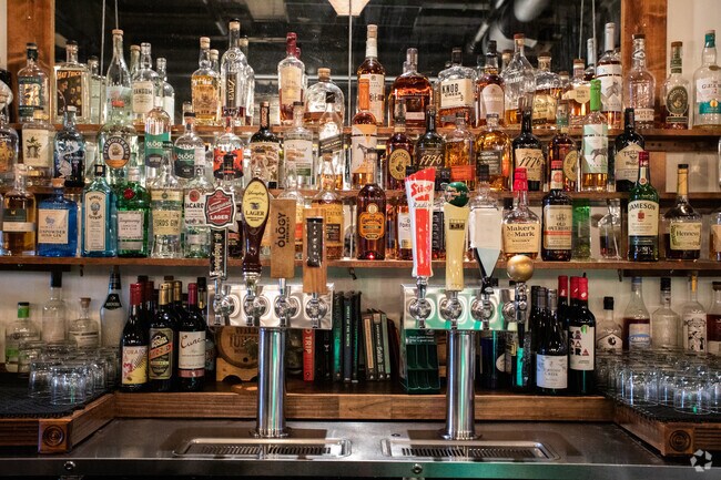 There are plenty of spirits  to chose at the Liberty Bar  known for their unique cocktails.