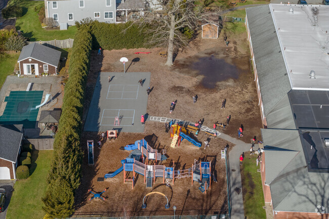 Playground equipment at the Rockwell School in Bristol allows children to learn through play.