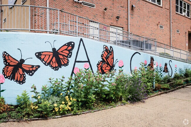 The butterfly garden at the Anna C. Scott School in Leonia.