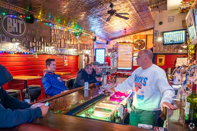 Sports fans catch games at Baker Hill Tavern in nearby Great Neck.